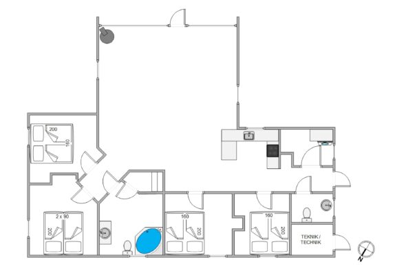 Hyggeligt sommerhus med tømmespa og gynge