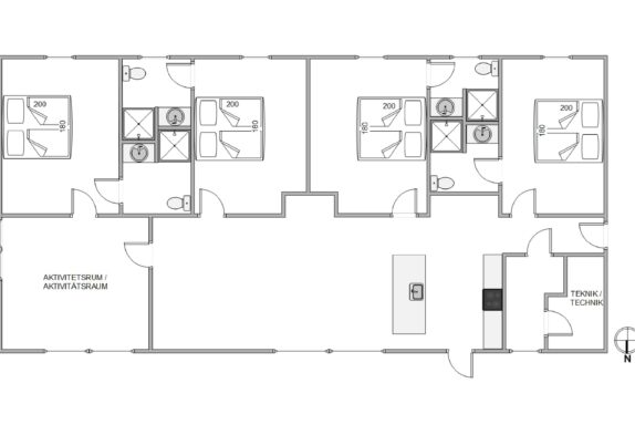 Aktivitätsferienhaus mit elektronischem Kamin und Poolbillard
