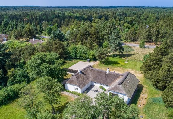 4+-Sterne-Ferienhaus mit Reetdach, Billard und Sauna in Houstrup