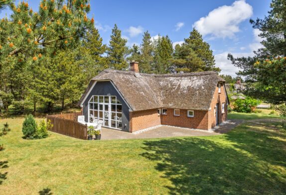Klassisches Reetdach-Ferienhaus mit Sauna und Whirlpool