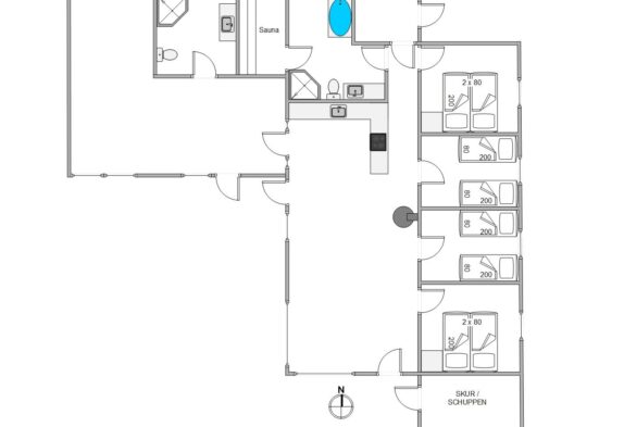 Schönes Ferienhaus mit Whirlpool und Kamin für 8 Personen