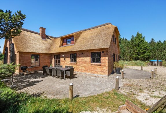 Reetgedecktes Poolhaus mit Wildmarksbad in schöner Lage Blåvands