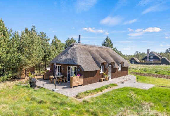 Lækkert stråtækt sommerhus i naturskønne omgivelser nær Blåvand