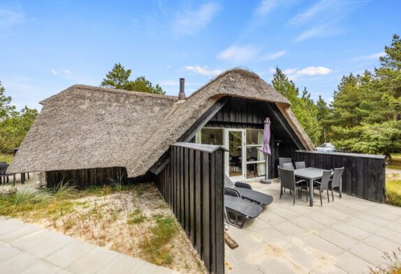 Reetgedecktes Ferienhaus mit Sauna und Kamin