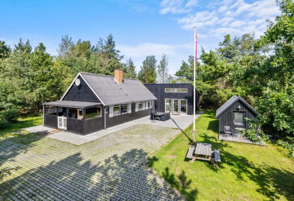 Skønt sommerhus med aktivitetsrum og udespa i Ho