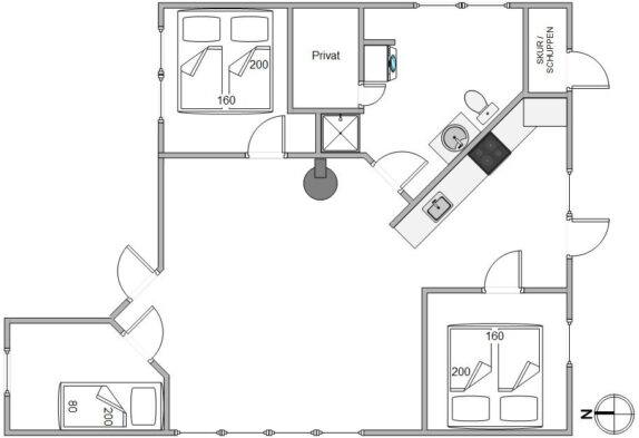 Schönes Ferienhaus für 5 Personen auf Fanø