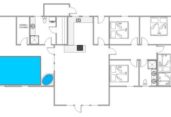 Poolhaus für 10 Personen und 2 Hunde auf Rømø