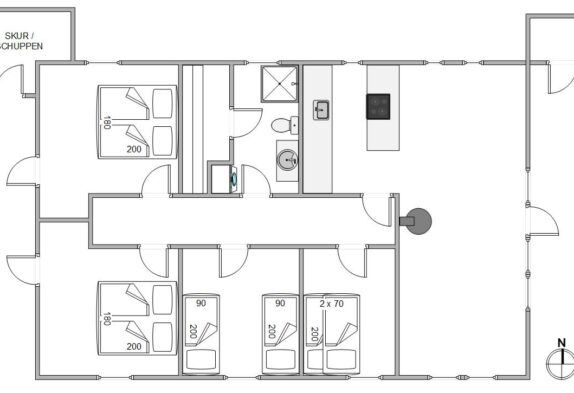 Schönes Ferienhaus für 6 Personen in der Nähe der Nordsee