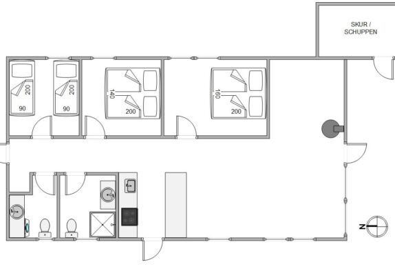 Indbydende sommerhus til 6 personer og 1 hund i Bjerregård