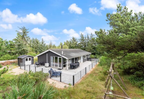 Ferienhaus mit Terrasse auf abgeschirmten Naturgrund