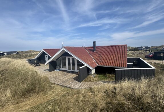 Gemütliches Ferienhaus umgeben von Dünen mit Kaminofen