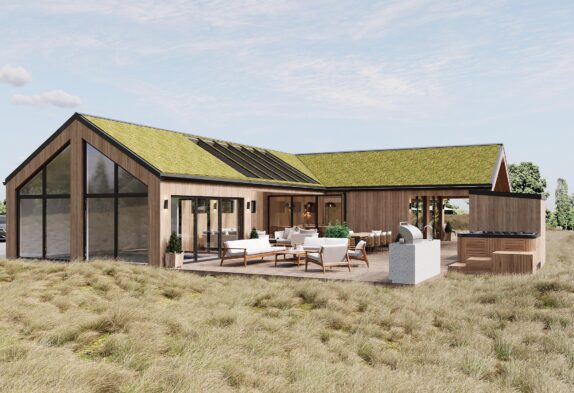 5+ stjernet luksus sommerhus med pool og udespa